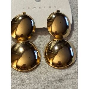 Earrings Gold-tone Disc Drop